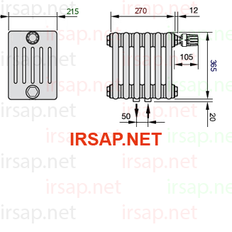 Радиатор IRSAP Tesi 60365/6 T52 CL 01